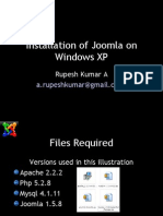 Installation of Joomla On Windows XP Using Apache, Mysql and PHP