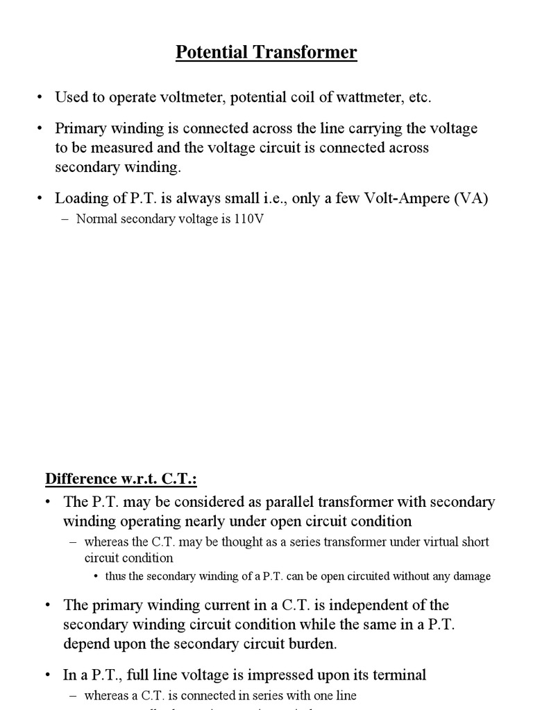 Understanding Potential Transformers | PDF