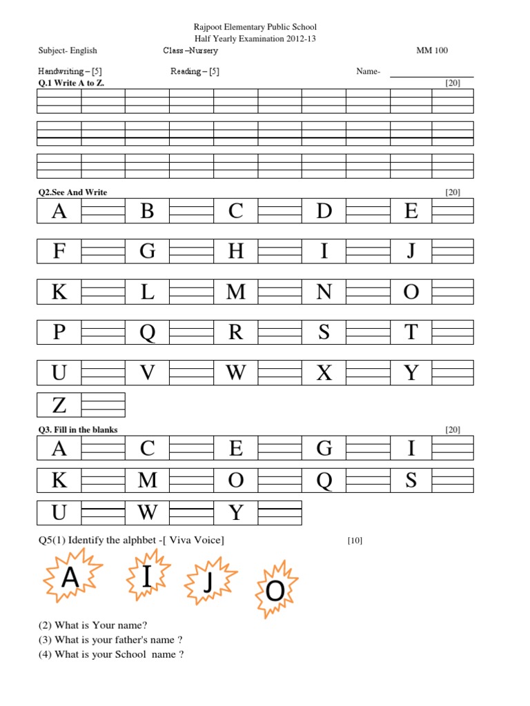 nursery paper pdf