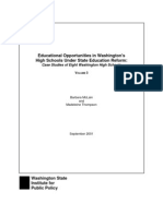 Educational Opportunities in Washington's High Schools Under State Education Reform: Case Studies of Eight Washington High Schools