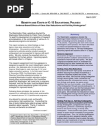 Download Benefits and Costs of K12 Educational Policies Evidence-Based Effects of Class Size Reductions and Full-Day Kindergarten by Washington State Institute for Public Policy SN11202361 doc pdf