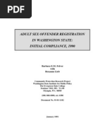 Download Adult Sex Offender Registration in Washington State  Initial Compliance 1990 by Washington State Institute for Public Policy SN11202537 doc pdf