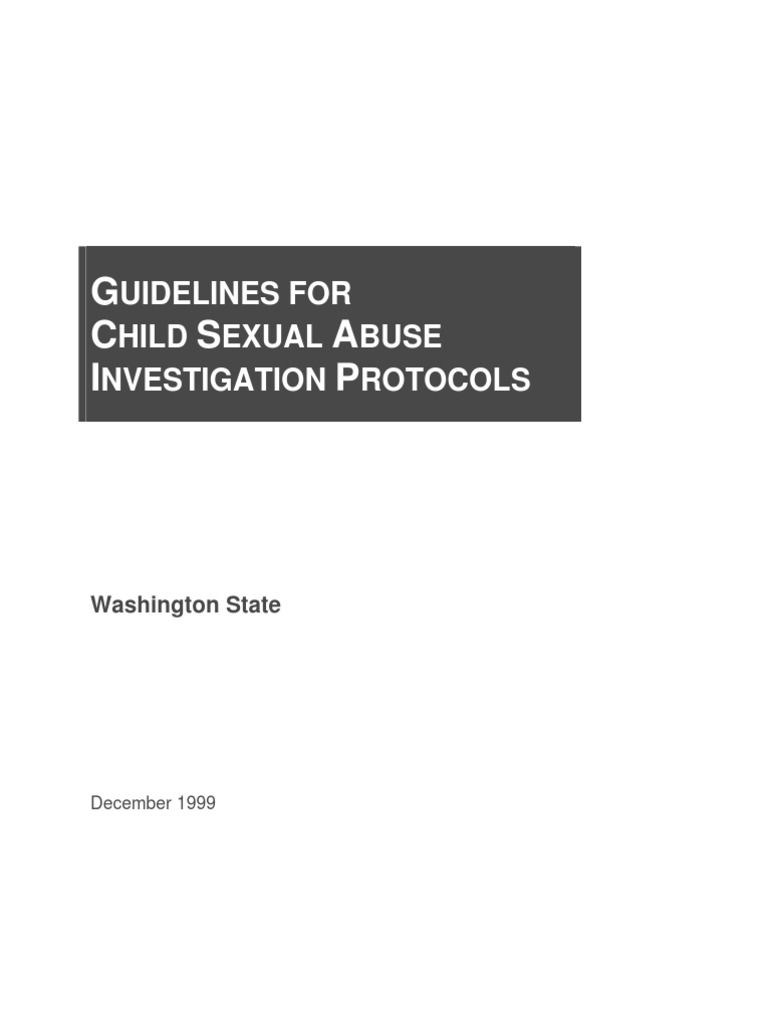 Child Sexual Abuse Investigation Guidelines | PDF | Prosecutor ...