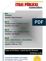 Palestras Públicas - Novembro - 2012