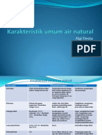 Karakteristik Umum Air Natural