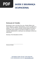 DECLARAÇÃO DE TRABALHO AUTÔNOMO