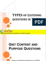 TYPES of Listening Questions in TOEFL