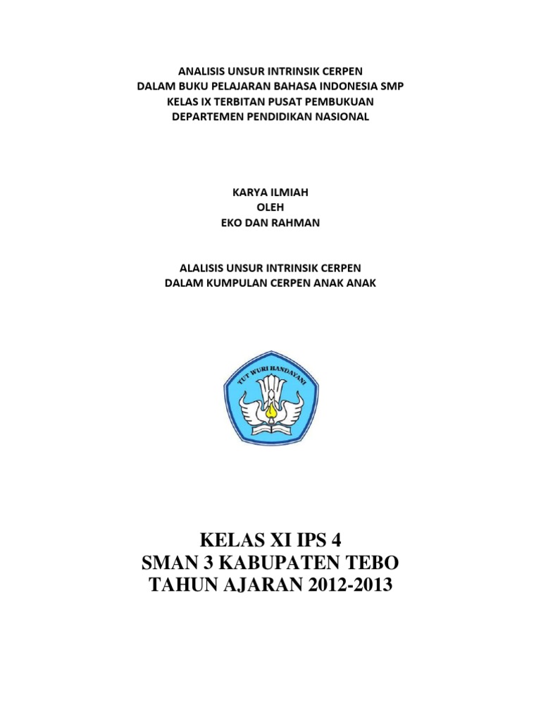 Analisis Unsur Intrinsik Cerpen