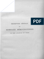 Description Des Monnaies Mérovingiennes Par Ordre Alphabétique Des Ateliers. T. I: Aballo-Custeciacum / Publ. D'après Les Notes Manuscrites de M. Le Vicomte de Ponton D'Amécourt Par A. de Belfort