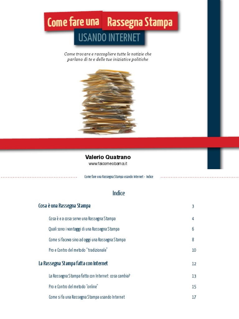 Come Fare Una Rassegna Stampa Con Internet | PDF, image size:768x1024