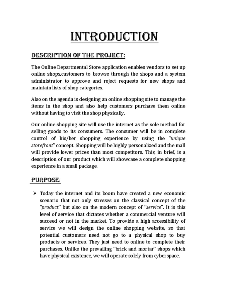 Online Departmental Store Project Overview | PDF | Java Server Pages ...