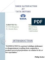 Customer Satisfaction at Tata Motors