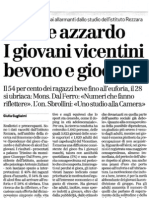 Alcoo e Gioco D'azzardo - Il Giornale Di Vicenza 20 Ottobre 2012