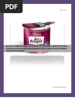 Download Summer Internship Project Report Berger Paints Marketring by Ritwick Banerjee SN112080853 doc pdf