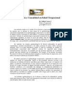 Epidemiología y Causalidad en Salud Ocupacional