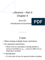 Inference - Part II: Econ 321 Introduction To Econometrics