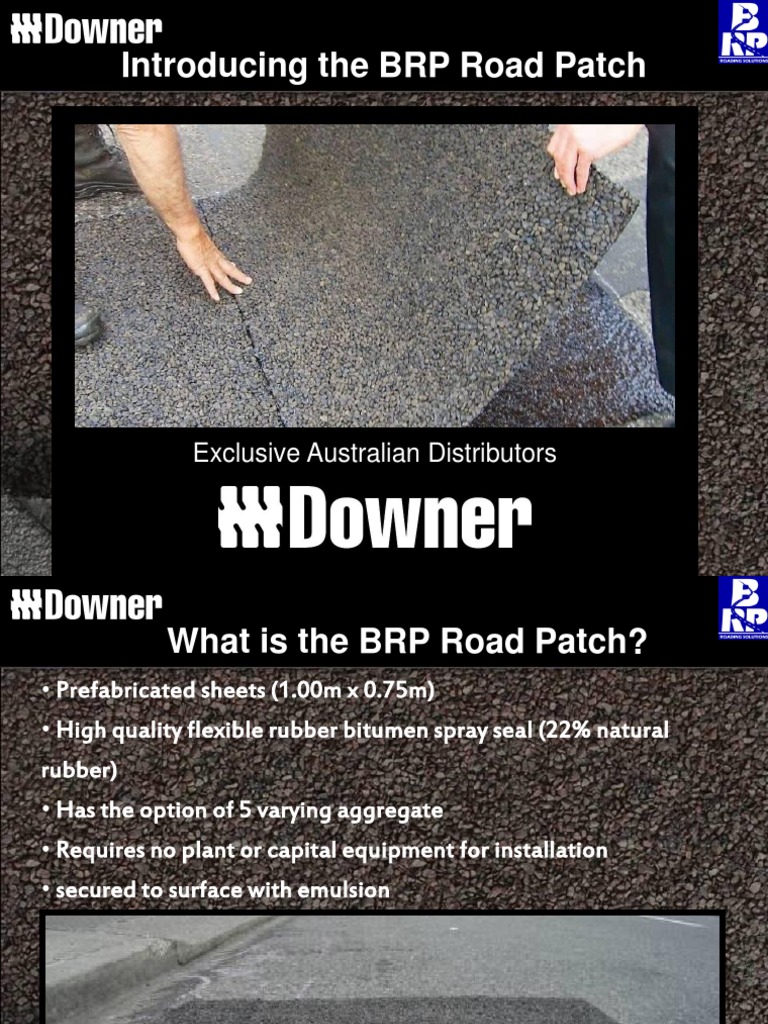 2012 April Downer - BRP Road Patch Presentation | PDF | Road | Road Surface