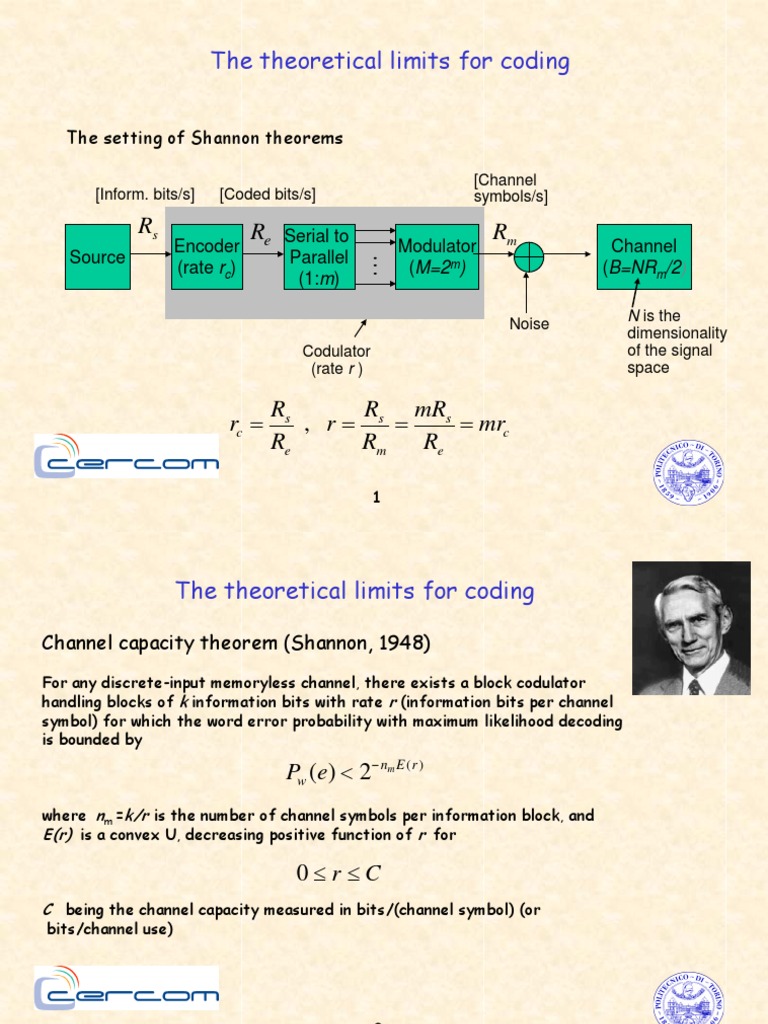 Theoretical Limits of Coding Explained | PDF | Forward Error Correction ...