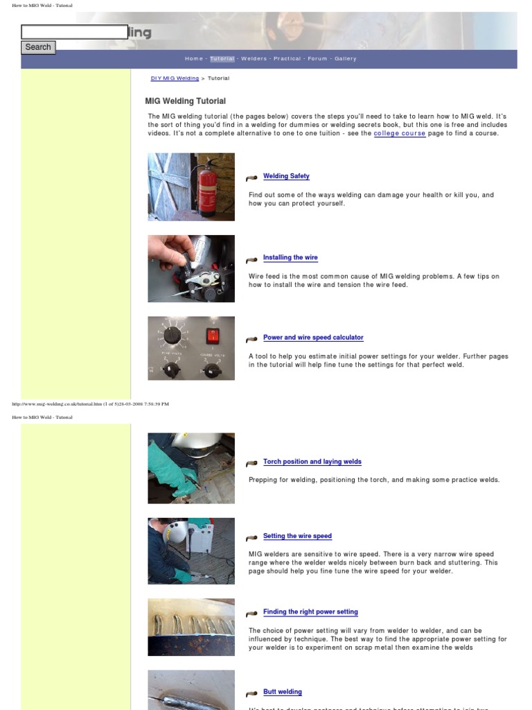 How To MIG Weld - Tutorial | PDF | Welding | Construction