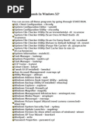 All Run Commands in Windows XP