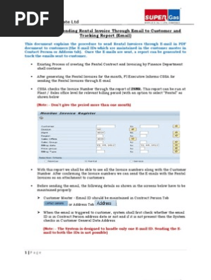 Rental Invoice Email To Customer ID | PDF | Email | Invoice