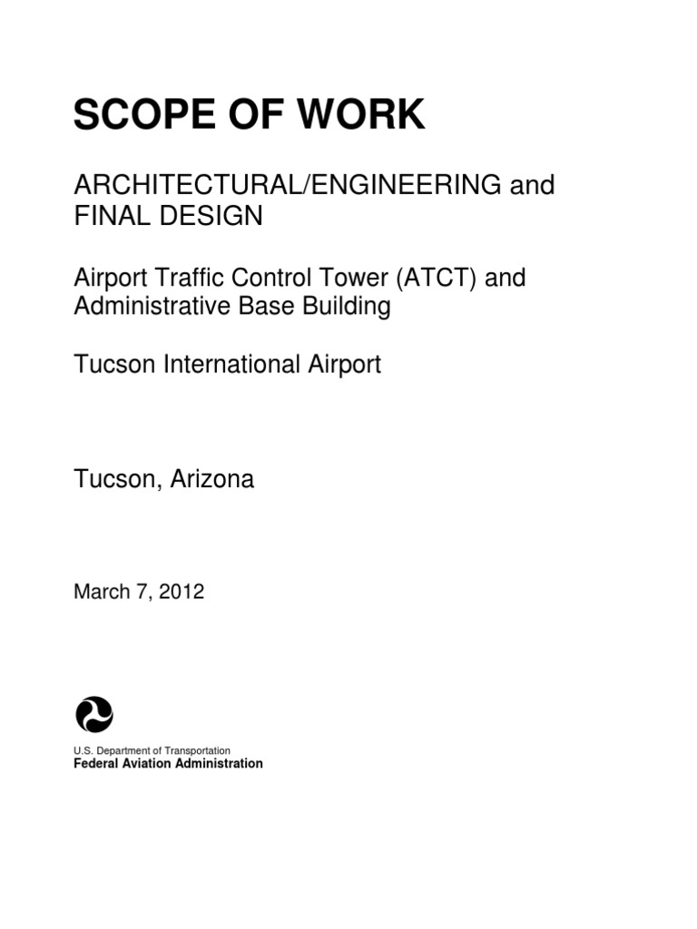 FAA Tucson ATCT Design Brief | PDF | Specification (Technical Standard ...