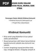 Nilai N Etika - KHIDMAT KOMUNITI