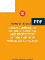 Terms of Reference of ASEAN on the Promotion and Protection of the Rights of Women and Children
