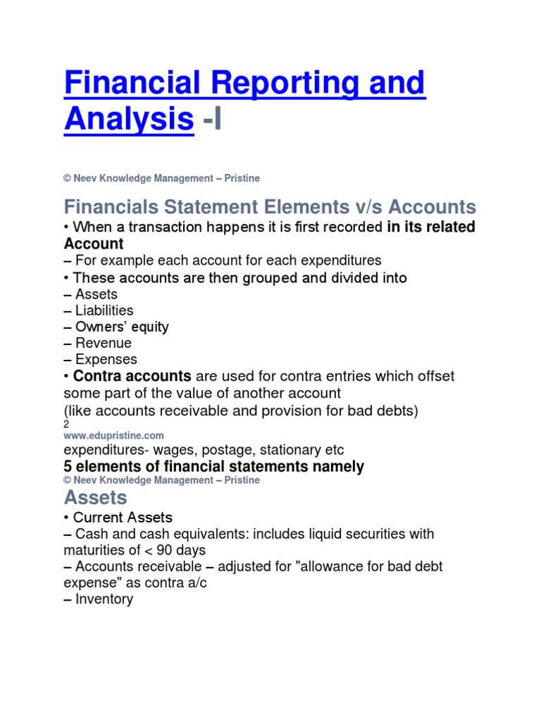Financial Reporting and Analysis | PDF | Expense | Retained Earnings