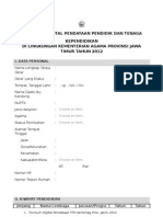 Formulir Pendataan PTK Kemenag