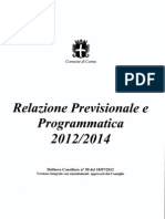 I - Relazione Previsionale e Programmatica - 2012-2014