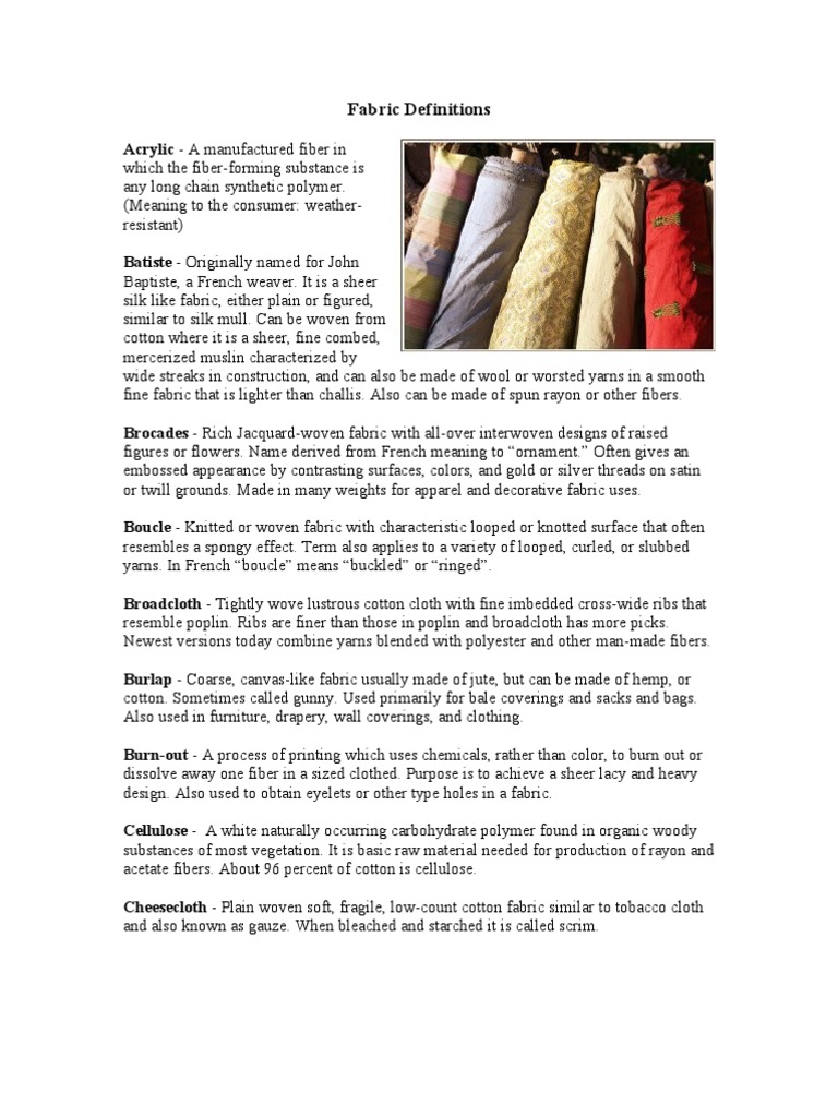 Lawn fabric sale definition