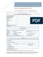 Advertising Agreement Form Deadlines