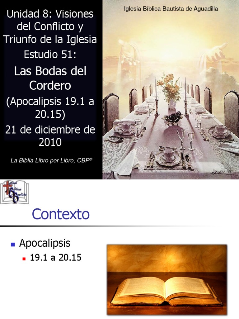 51 Las Bodas Del Cordero Libro De Revelacion Cristo Titulo