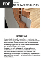 EXECUÇÃO DE PAREDES DUPLAS com isolamento termico