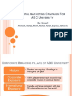 Digital marketing campaign for ABC University