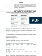 Pronomes e suas funções em inglês