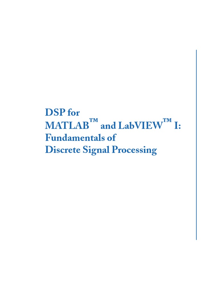 DSP For Matlab and LabVIEW | PDF | Discrete Fourier Transform | Digital ...