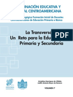 Transversalidad Un Reto Para La Educ