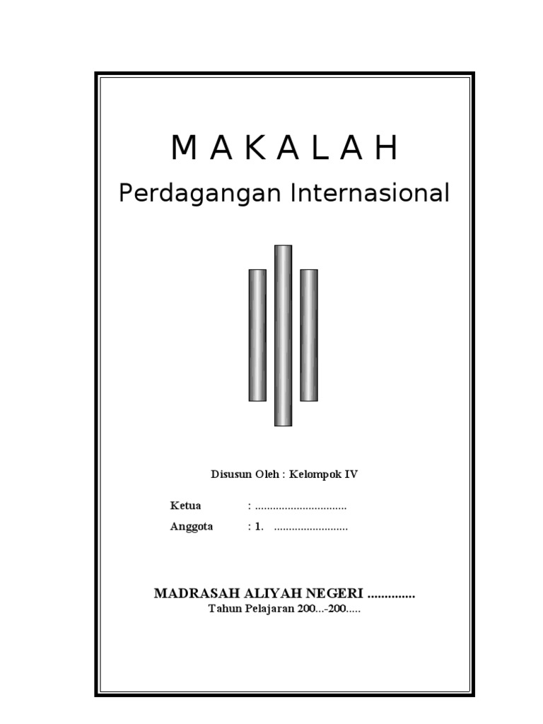 Makalah Ekonomi Tentang Perdagangan Internasional