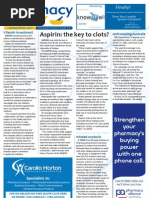 Pharmacy Daily For Tue 06 Nov 2012 - Aspirin For Clots, Vitamin Investment, Inhaled Oxytocin, TGA Review and Much More