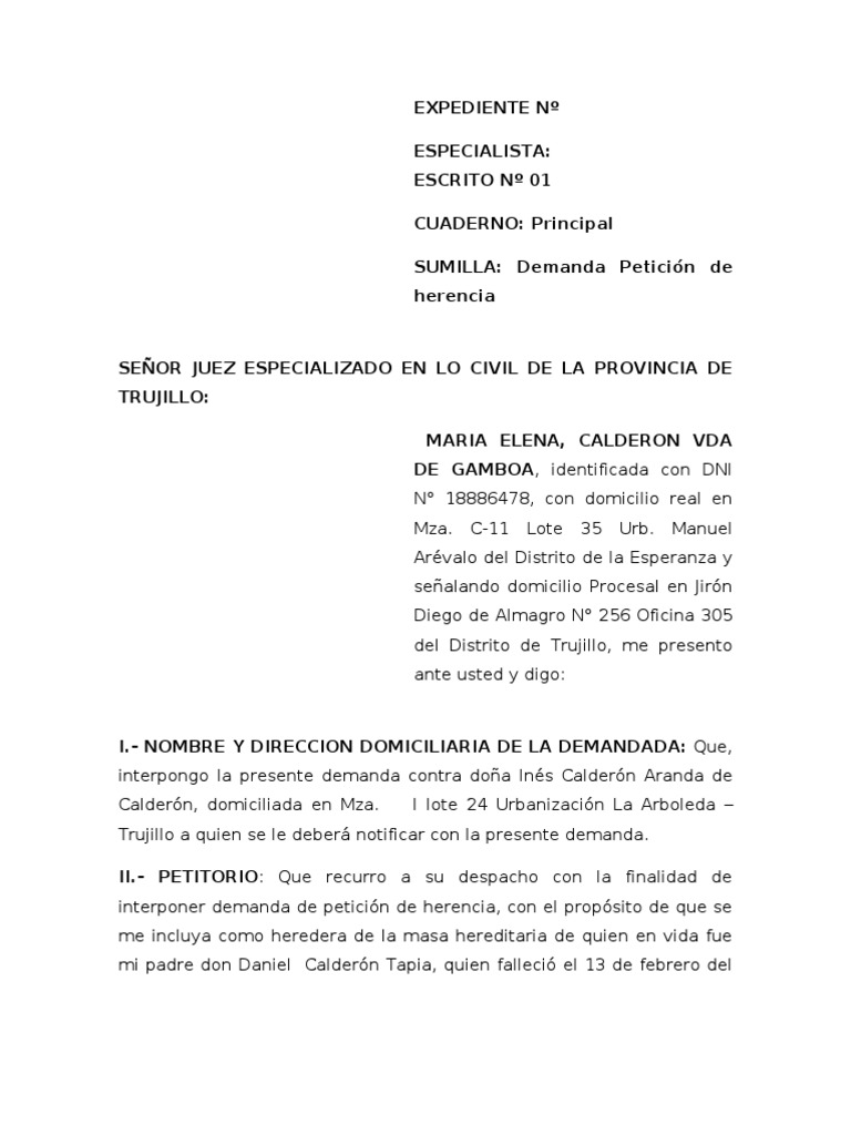 Modelo De Carta De Entrega De Herencia Sample  Q I vrogue.co