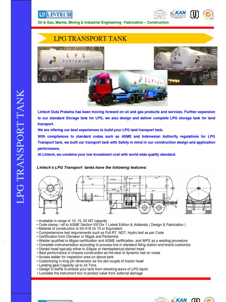 LPG Transport Tank Solutions | PDF | Liquefied Petroleum Gas | Tire