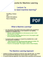 Neural Networks for Machine Learning Lecture 1a Why do we need machine learning