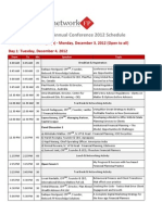 Final Schedule of Network FP Annual Conference 2012