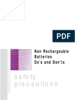 Safety Precautions: Non Rechargeable Batteries Do's and Don'ts