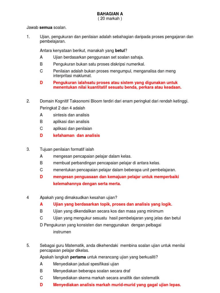 Soalan Exam Matematik Tahun 3 - Selangor f