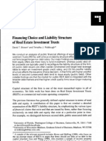 Financing Choice and Liability Structure of Real Estate Investment Trusts