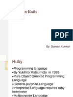 Ruby On Rails: By: Ganesh Kunwar