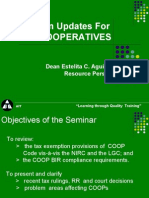 The Taxation Updates for Coops